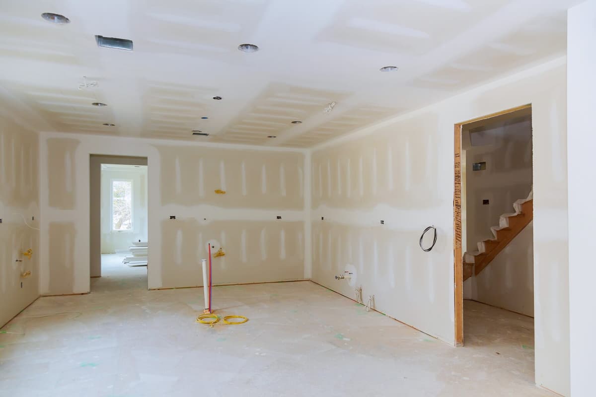 Basement framed and wired, ready for drywall installation